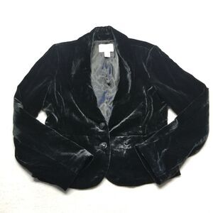 White House Black Market Velvet Blazer - Black